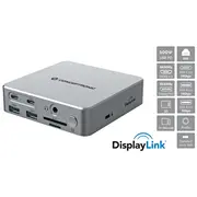 Conceptronic Donn25G 15-In-1 Displaylink Usb 3.2 Gen 2 dokstacija, trīskāršs 4K60Hz, Hdmi, Dp,  4015867236611
