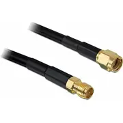 Delock Antennenkabel Rp-Sma - St/Bu 15.00M  89434 4043619894345 85442000