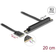 Delock M.2 Key AE uz Pcie x16 Nvme leņķveida adapteris ar 20 cm kabeli  64220 4043619642205 85366990
