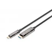 Usb kabelis Digitus Usb-C - Hdmi 20 m Black Ak-330150-200-S  4016032482604