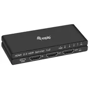 Equip Hdmi2.0 2-Port Splitter Ultra Slim 4K/ 60Hz  Black 332716 4015867223222 85176200
