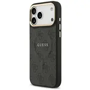Guess Pu Leather 4G Gold Frame Magsafe Case Aizsargapvalks priekš Apple iPhone 17 Pro Max  Guhmp17Xp4Msegck 3666339519063