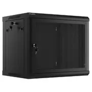 Szafa wisząca 19 cali 9U 600X450 drzwi perforowane Flat pack czarna  Wf01-6409-23B 5901969439939 Nulagr9U0000024