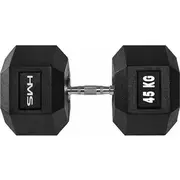 Hms hanteles Hex Pro gumijotas 1 x 45 kg  17-66-129 5907695518221