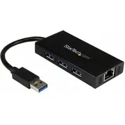 Usb centrmezgls Startech 1X Rj-45  3X Usb-A 3.0 St3300Gu3B 065030858304