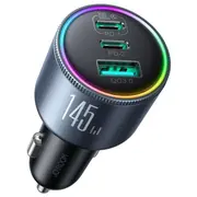 Joyroom Mini automašīnas lādētājs, CCU, 145W ar Type-C uz kabeli 100W, Black Jr-Ccn07  Jr-Ccn07-Blk-2 6956116764968