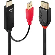 Kabel Lindy Displayport - Hdmi  Usb-A 2M Black 41426 4002888414265