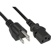 Barošanas kabelis Inline 40 gab. iepakojums Bulk-Pack  barošanas ar Asv spraudni uz 3 kontaktu Iec C13 savienotāju 18 Awg 1.8M B-16652U 4043718290123