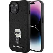 Karl Lagerfeld Fixed Glitter Ikonik Logo Metal Pin Back Case Aizsargapvalks Priekš Apple iPhone 15  Klhcp15Sgknpsk 3666339165390