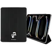 Karl Lagerfeld Klfc13Pm24Sakck iPad Pro 13 2024 grāmatiņas tipa vāks Black Saffiano Magnetic Choupette  3666339388034