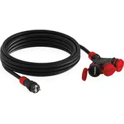 Kel būvniecības pagarinātājs 3 kontaktligzdas ar/z 25M /H05Rr-F 3X1,5/ Ip54 Black/Red W-01176  5906197302987