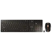 Klaviatūra un pele Cherry Desktop Dw 9100 Slim Us/Eu Wl Aes melna/copper Bt litija akumulators vairāku nedēļu darbība bez uzlādes  2810680 4025112095399