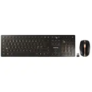 Klaviatūra un pele Cherry Dw 9100 Slim klaviatūra ar pievienotu peli Rf bezvadu  Bluetooth Skandinavia Black Jd-9100Pn-2 4025112095450