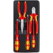 Knipex Vde-Werkzeugsatz 002013 Rot/Gelb, Zangen und Wera Schraubendreher  00 20 13 4003773043287