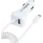 Lādētājs Startech Zub cigarešu aizdedzinātāja dubultais Usb lādētājs  Usblt2Pcarw2 0065030883757