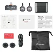 Bezvadu lavaljē mikrofons Hollyland Lark M2S Duo ar Usb-C spraudni Duo, Space Gray  6302 6976068117551