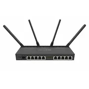 Mikrotik Rb4011Igs5Hacq2Hnd-In bezvadu maršrutētājs ar Gigabit Ethernet un divu joslu 2.4 Ghz / 5 Black  4752224002693 Roumkrrou0016