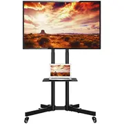 Techly Regulējams mobilais statīvs 37-70, 50Kg, ar 2 plauktiem  364477 8059018364477