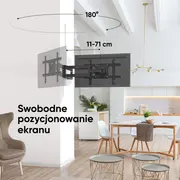 Onkron Tv Oled izvelkams un grozāms sienas stiprinājums 40 līdz 75, max Vesa 400X400  M7L-B 4262392441052