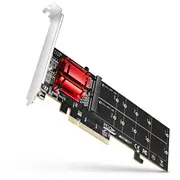 Pcem2-Nd Kontroler Pcie x 8, 2X slot M.2 Nvme M-Key Raid wsparcie dla płyt bez bifurkacji, w zestawie, Sp  Lp 8595247906717 Amaxnkppcem2Nd0
