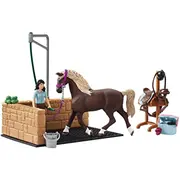 Schleich Horse Club mazgāšanas vieta ar Emily  Luna 42438 4059433572628