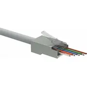 Solarix Universāls Easy savienotājs Rj45 Cat5E Stp 8P8C vadiem un plāksnēm / 100 gab. Sxrj45-5E-Stp-Easy  11239001 8595684704372