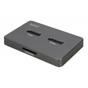 Stacja dokująca dysków  Usb-C 3.2 Gen2 10Gbps Ssd M.2 Nvme Sata Max. 2X 4Tb Czytnik kart Sd-Express 7.1 2Tb Czarna Da-71546-1 4016032501398 Aiasss000000008