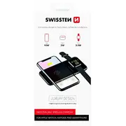 Swissten 2In1 Bezvadu uzlādes Dokstacija 10W  22055520 8595217479708