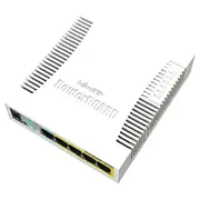 Mikrotik Rb260Gsp Slēdzis, Css106-1G-4P-1S, 5X Rj45 1000Mb/S, 1X Sfp, 4X pasīvais Poe  Css106-1G-4P-1S 4752224002297 85176200