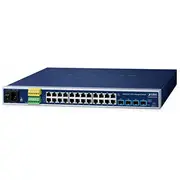 Switch Planet Ip30 19 rūpnieciska pārvaldāma L2/L4 slēdzis ar 24 portiem 10/100/1000T  4 10G Sfp Blue Igs-R4215-24T4X 4711605287920