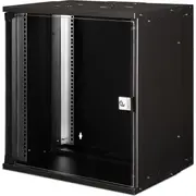 Szafa sieciowa wisząca 19 12U, Soho Pro 595 x 540 400 mm, nośność 60Kg, drzwi szyba, niezłożona, Czarna  Dn-49207 4016032493761 Nuassr000000073