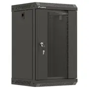 Lanberg szafa rack wisząca 10 9U 300X300 czarna drzwi przeszklone Flat pack  Wf11-3309-10B 5901969441598 Nulagr9U0000025