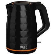 Tējkanna Adler  Kettle Ad 1277 Standard, Plastic, Black, 2200 W, 360 rotational base, 1.7 L Black 5902934831222