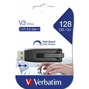 Usb-Stick 128Gb Verbatim 3.2 Storen Go V3 Black retail  49189 0023942491897 85235110
