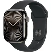 Viedpulkstenis Apple Watch Sērija 10 Gps  Cellular 46Mm Slate titāna korpuss ar melnu sporta siksniņu M/L Mwye3Qc/A 195949563416