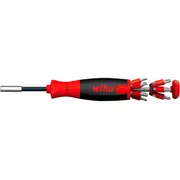 Wiha Schraubendreher mit Bit Magazin Liftup 25, 1/4 Black/Rot, 13-Teilig, magnetisch  38601 4010995386016