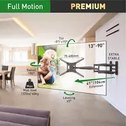 Barkan Bm466Xp 13-65 Tv, 4 lankstų, sieninis, prailgintas, juodas / 
