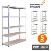 Noliktavas plaukts 180X90X45 Pro 5 gab.