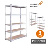 Noliktavas plaukts 180X90X45 Pro 3 gab.
