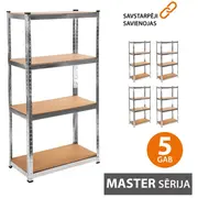 Noliktavas plaukts 150X75X40 Pro 5 gab.