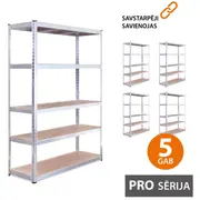 Noliktavas plaukts 180X120X45 Pro 5 gab.
