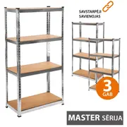 Noliktavas plaukts 150X75X40 Pro 3 gab.
