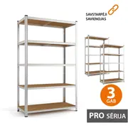 Noliktavas plaukts 180X90X40 Pro 3 gab.