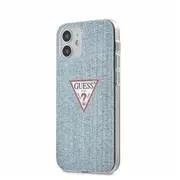 Aizmugurējais vāciņš Guess Apple iPhone 12 mini 5.4 Pc/Tpu Denim Triangle Cover Light Blue  Guhcp12Spcujullb 3700740481844