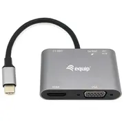 Equip Dock  5-1 Usb-C-Hdmi,Vga,Usb-A,Aux,100W Usb-C 0.15M 133483 4015867227589 84718000
