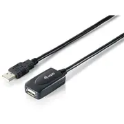 Equip Kabel Usb-A2.0-A Akt. Erweiter.  St/Bu 15.00M Black 133311 4015867459980 85444290