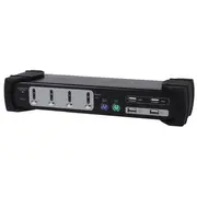 Equip Kvm Switch Dm 4-Port 4Xusb/4Xvga/4Xusb-Audio  Black 331544 4015867176245 84718000