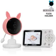 Evolveo Baby Monitor N3, Lcd displej, Ir přísvit, růžová  Cam-3P 8595683204996