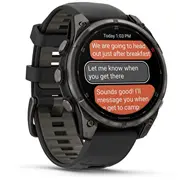 fenix 8 Pro - 47 mm  Amoled Sapphire Carbon grey Dlc titanium with Black/Pebble silicone band 753759350918 010-03198-01