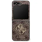 Guess 4G Leather Metal Logo Samsung Galaxy Z Flip 7 Telefona maciņš  Guhczf74Gmgbr 3666339559328